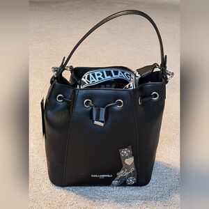 Karl Lagerfeld Black Shoulder Bag. New With Tag